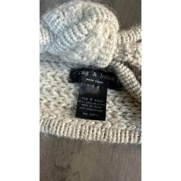 Rag & Bone 100% Alpaca Knit Knot Headband Winter Ear Warmer main image 6